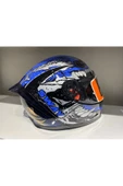 Kask B-503 (817) Güşeş Vizörlü Croco Mavi - 4