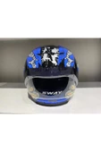 Kask B-503 (817) Güşeş Vizörlü Croco Mavi - 3