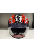 Kask B-503 (817) Güşeş Vizörlü Croco Kırmızı - 3