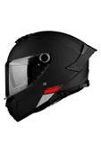 Kask Mt Thunder 4 Sv Solıd A1 Matt Black Şeffaf Vizör thumbnail 2