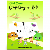 Okul Öncesi Çizgi Boyama Seti (2 Kitap) - 1