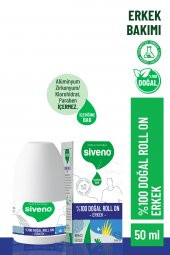 Siveno %100 Doğal Roll-On Erkek Deodorant Ter Kokusu Önleyici Bitkisel Leke Bırakmayan Vegan 50 ml - 1