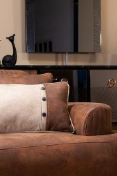 Modalife Cross Üçlü Kanepe Yataklı - Kahve - 2