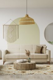 Modalife Star Üçlü Kanepe Yataklı/sandıklı - Krem - 1