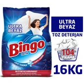 Bingo Matik Toz Çamaşır Deterjanı 4 kg Ultra Beyaz 4'lü - 1