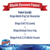Bingo Büyük Ekonomi Paketi ; Çamaşır Yumuşatıcısı + Bulaşık Sıvısı + Yüzey Temizleyicisi Mutlu Yuvam - 2