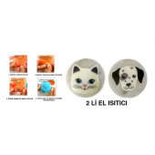 KEDİ VE KÖPEKLİ CEP SOBASI,EL ISITICI,2 ADET SICAK SU TORBASI PVC  9cm - 1