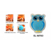 MAVİ BAYKUŞ CEP SOBASI,EL ISITICI,SICAK SU TORBASI PVC  9cm thumbnail 1