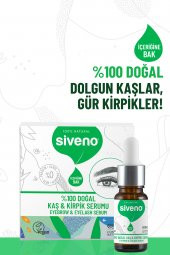 Siveno %100 Doğal Kaş Ve Kirpik Serumu Bitkisel Yoğunlaştırıcı Canlandırıcı Yoğun Bakım Yağı Vegan 10 ml - 4