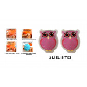 PEMBE BAYKUŞ CEP SOBASI,EL ISITICI,2 ADET SICAK SU TORBASI PVC  9cm - 1