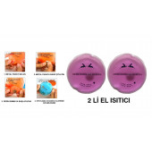PEMBE CEYLAN CEP SOBASI,EL ISITICI,2 ADET SICAK SU TORBASI PVC  9cm - 1