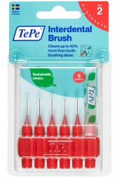 Tepe Arayüz Fırçası Blister 0.5 Mm Kırmızı 6lı - 1