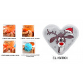 KALPLİ GEYİKLİ CEP SOBASI,EL ISITICI,SICAK SU TORBASI PVC BEYAZ  9cm - 1