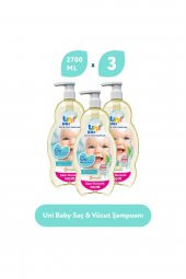Uni Baby Saç Ve Vücut Şampuan 900 ml 3lü - 1