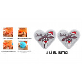 KALPLİ GEYİKLİ CEP SOBASI,EL ISITICI,2 ADET SICAK SU TORBASI PVC BEYAZ 9cm thumbnail 1