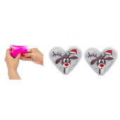 KALPLİ GEYİKLİ CEP SOBASI,EL ISITICI,2 ADET SICAK SU TORBASI PVC BEYAZ 9cm thumbnail 2