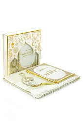 Beyaz 50 Adet İsim Baskılı Deri Ciltli Orta Boy Yasin Kitabı Seccade Seti Mevlit Hediyesi thumbnail 1