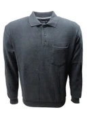 Rey Polo R01259 Erkek Basic Cepli Selanik Polo Yaka Sweatshirt - 1