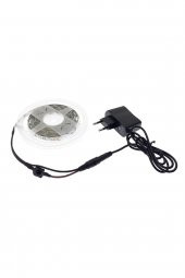 Mutfak Tezgah Üstü Için 5 m Beyaz Şerit Led12v Adaptör Tak Çalıştır Aç Kapa Anahtar - 4