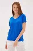 FASHION FRIENDS KADIN V YAKA T-SHİRT 23Y-TST0541K1 - 1