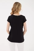 FASHION FRIENDS KADIN V YAKA CEPLİ T-SHİRT 23Y-TST0710K1 - 10