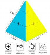 QY Speed Cube, Pyraminx Profesyonel 3x3 Speed Üçgen Rubik Zeka Küpü -Q1 Ming S2 - 1