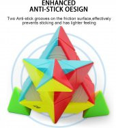 QY Speed Cube, Pyraminx Profesyonel 3x3 Speed Üçgen Rubik Zeka Küpü -Q1 Ming S2 - 3