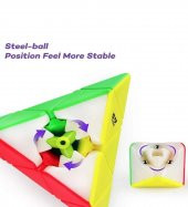 QY Speed Cube, Pyraminx Profesyonel 3x3 Speed Üçgen Rubik Zeka Küpü -Q1 Ming S2 - 6