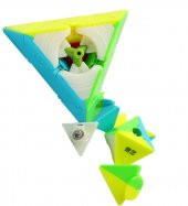 QY Speed Cube, Pyraminx Profesyonel 3x3 Speed Üçgen Rubik Zeka Küpü -Q1 Ming S2 - 7