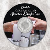 Veraart Işıklı Seninle Rakı İçmemiz Gereken Konular Var Bardak Altlığı - 2