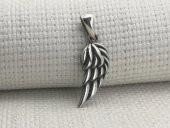 Kanat Tasarımlı 925 Ayar Gümüş Kolye Ucu thumbnail 3