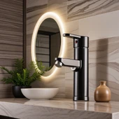 POLYFIT SİYAH MİX LAVABO BATARYASI F1 MODEL 19 CM - 4