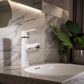 POLYFIT BEYAZ MİX LAVABO BATARYASI F1 MODEL 19 CM - 3