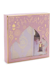 Fransızca Mealli Medine Hatlı Kuranı Kerim ve Seccade Seti Pembe thumbnail 1