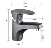 POLYFIT ANTRASİT GRİ MİX LAVABO BATARYASI MİNİ 12 CM - 5