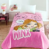 Taç Winx Girls Club Lisanslı 160x220 cm Genç Tek Kişilik Battaniye - 1