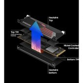 Samsung 2TB w-Heatsink MZ-V9P2T0CW 2TB 7450-6900MB-s RGB PCIe NVMe M.2 SSD Disk - 2