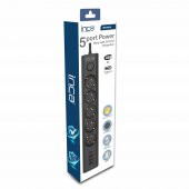 INCA IPW-44TU 5li 1,5mt Siyah 3Usb+Typ-C Akım Korumalı  Led Tuşlu Priz - 2