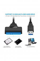4469 Usb 3.0 Yüksek Hızlı 2.5 Inç Sata Ssd Ve Hdd Harddisk Kablosu - 7