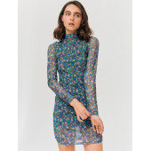 BZB Baskılı Tül Elbise - 1