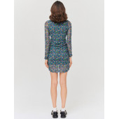 BZB Baskılı Tül Elbise - 4