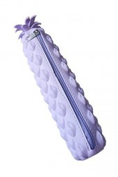 Silikon Ananas Kalemlik Mor 1 Adet Silikon Kalem Kutusu Eğlenceli Sevimli Ananas Figürlü Hediyelik Kalemlik - 1