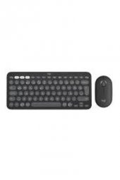 Logitech 920-012245 Grafit Pebble 2 Combo Çoklu Sessiz Kablosuz Türkçe Q Klavye Mouse Seti - 1