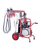 Kurtsan Çift Sağım Tek Güğüm Arabalı Süt Sağım Makinesi (Yağlı Sistem - Silikon Memelikli 300 cc) - KM04097 - 1