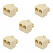 RJ11 2'li Telefon Hat Dağıtıcı Çoklayıcı Splitter SP2022C T Adaptör 5 Adet - 1