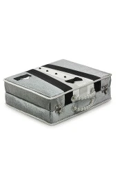 Sandıklı Damat Bohçasına Uygun Kuranı Kerim Seti Çeyizlik Seccade Seti Gri thumbnail 3