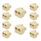 RJ11 2'li Telefon Hat Dağıtıcı Çoklayıcı Splitter SP2022C T Adaptör 10 Adet - 1