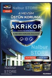 Dış Cephe Boyası Akrikor Silkonlu Akrilik 15lt Beyaz-mükemmel Örtücülük-daha Çok Alan Boyar - 2