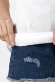 Goosebumps Lettern Beyaz Kadın Bisikletyaka Tshirt - 2