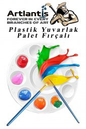 Akrilik Boya 10 Renk 20 ml Şişe 1 Paket 10 Lu Akrilik Boya Seti ve Yuvarlak Resim Paleti Fırçalı 1 Paket 10 Hazneli Boya Paleti Sanatsal Boyalar İçin Palet Akrilik Boya - 2